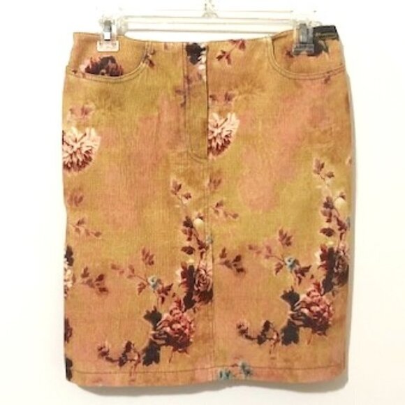 Nicowa Tan Floral Pencil Skirt - Picture 1 of 7